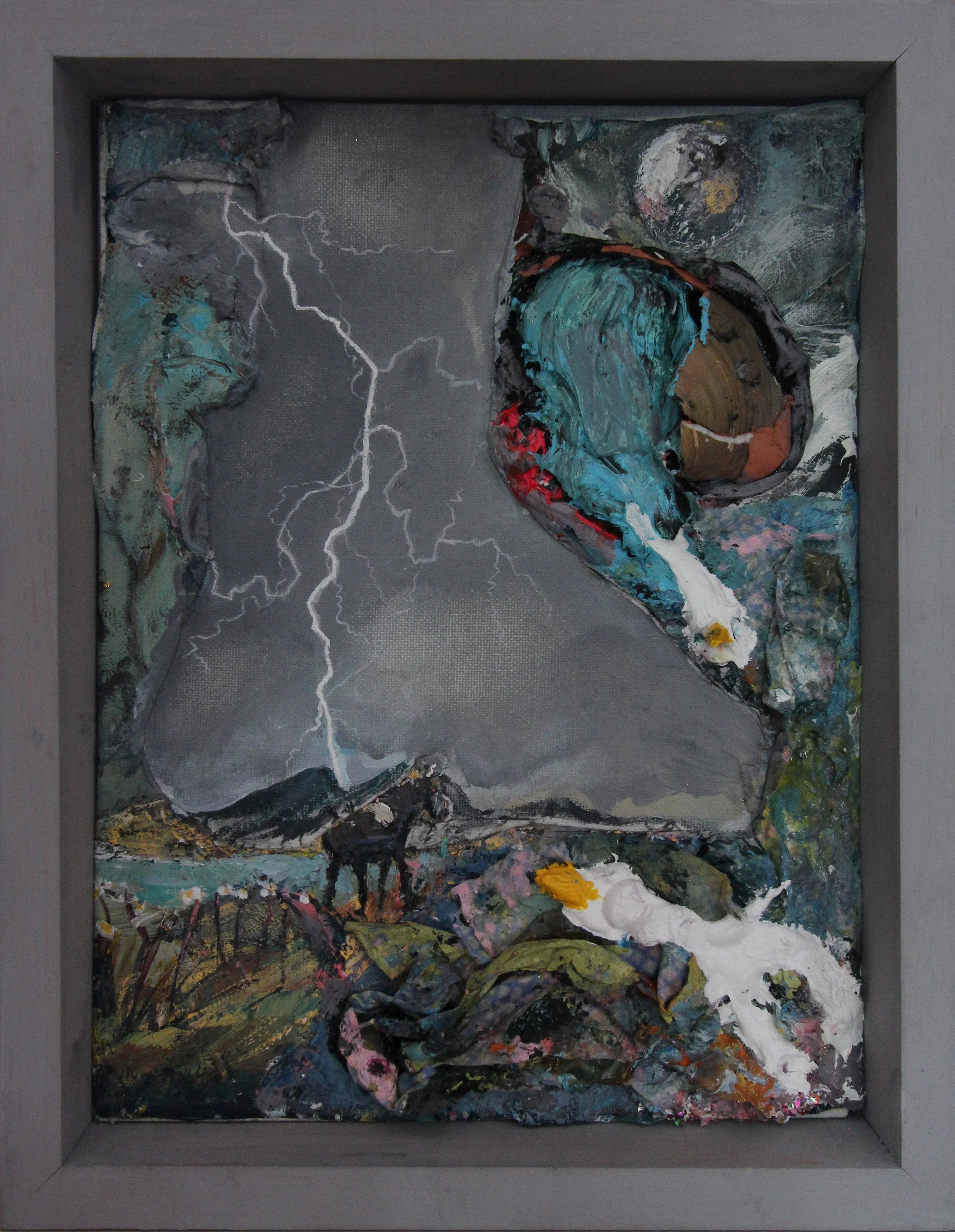 'Devil's Island' Ruth Smith on a painting by Paul Newman featured in the exhibition 'Reflections'.